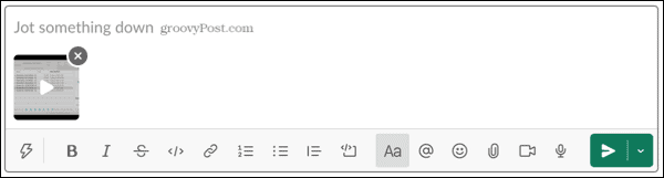 Send et videoklipp i Slack