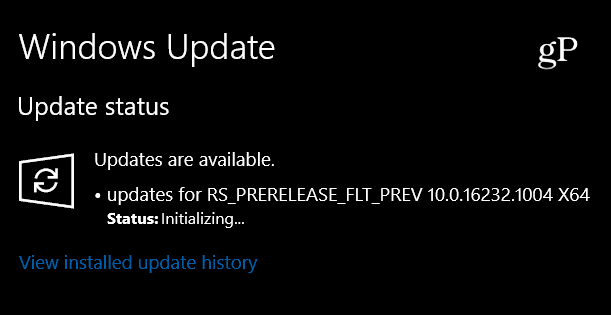 Windows 10 Insider Preview Build 16232.1004 utgitt, bare en mindre oppdatering