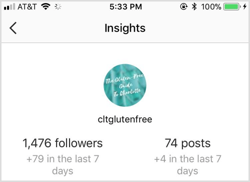 Oversikt over Instagram Insights