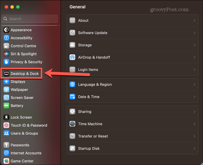mac desktop og dock-innstillinger