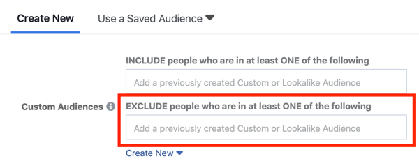 Facebook-annonsemålretting unntatt tilpassede målgrupper.
