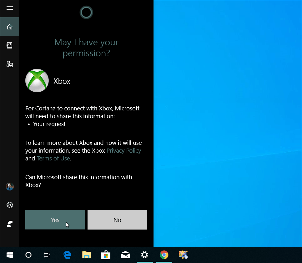 Koble til Xbox One Cortana PC