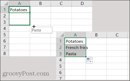 Excel AutoFill Custom List