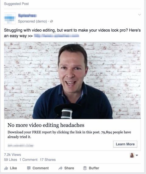 facebook videoannonse i nyhetsfeed