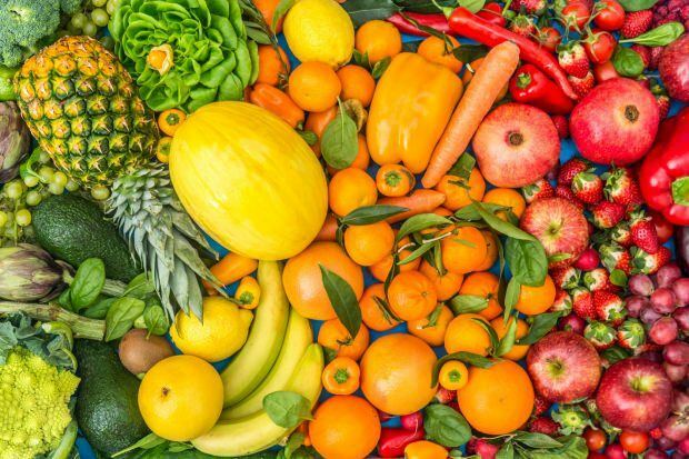 Utvalg av grønnsaker og frukt