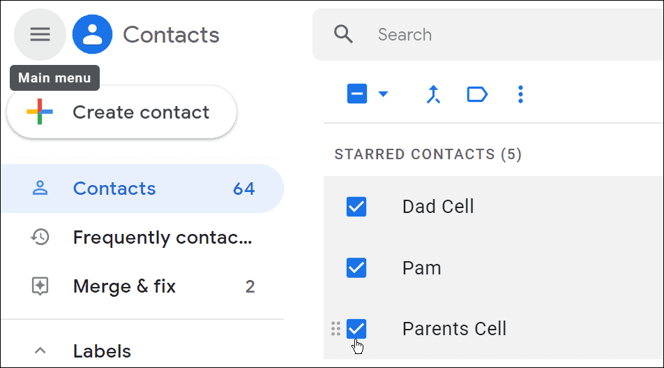 sjekk kontakter opprett en gruppe-e-postliste i gmail