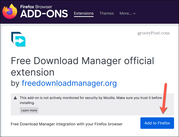 gratis download manager firefox add on