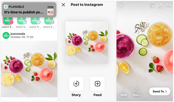 Planlegg Instagram-historien via Planable