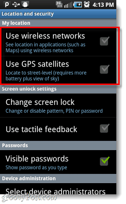 Android bruker mine trådløse nettverk gps-satellitter