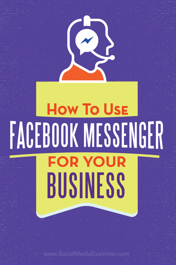 facebook virksomhetsside og facebook messenger