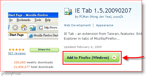 Last ned IE Tab for Firefox