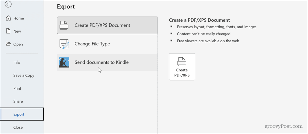 Hvordan sende Word-dokumenter til Kindle fra Windows 11