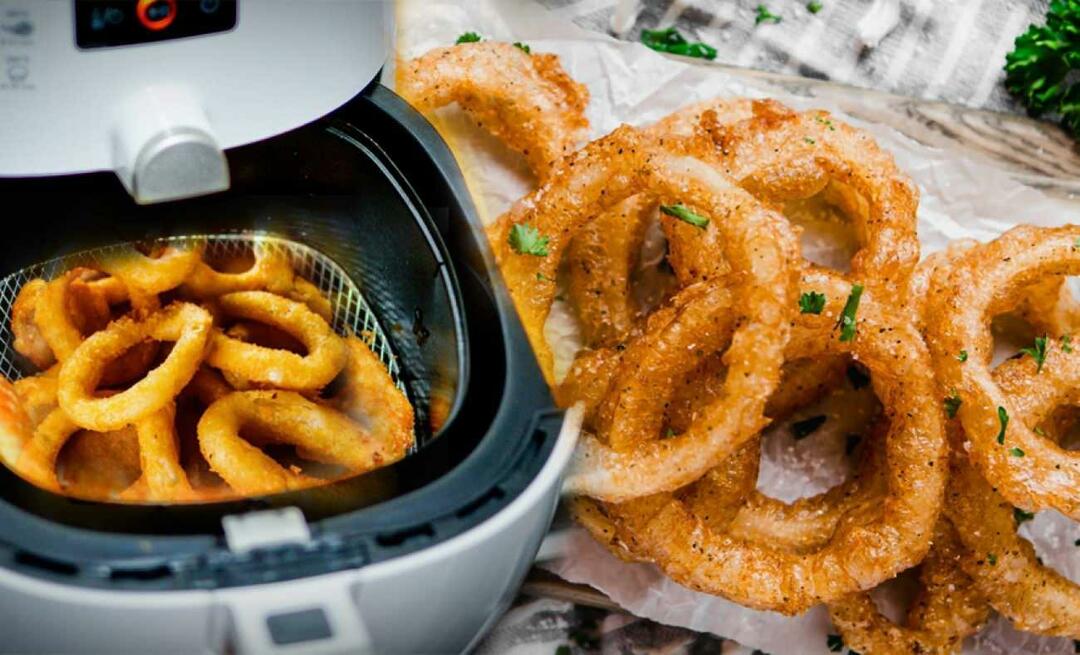 Hvordan lage løkringer i Airfryer?