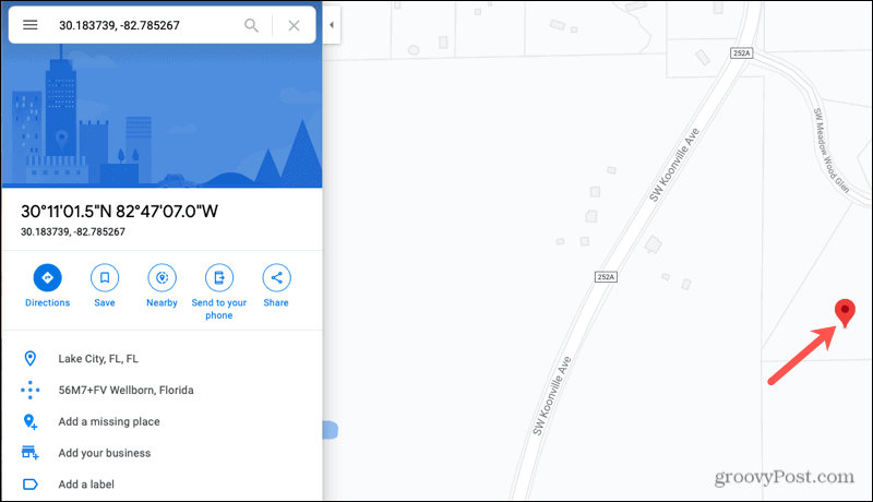 Stedsdetaljer Google Maps Online