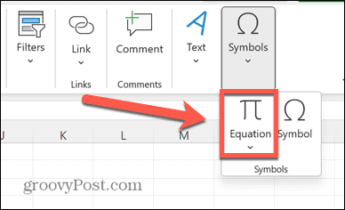 excel-ligningsknapp