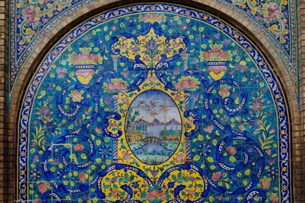 Detaljer fra Golestan-palasset