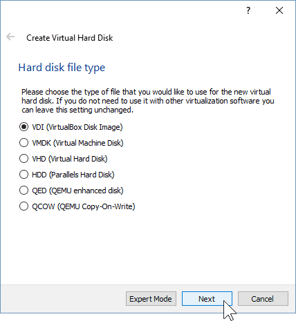 05 Bestem type harddisk (Windows 10-installasjon)