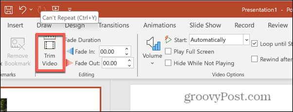 powerpoint trim videoknapp