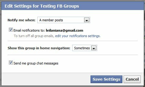 Facebook Group Settings