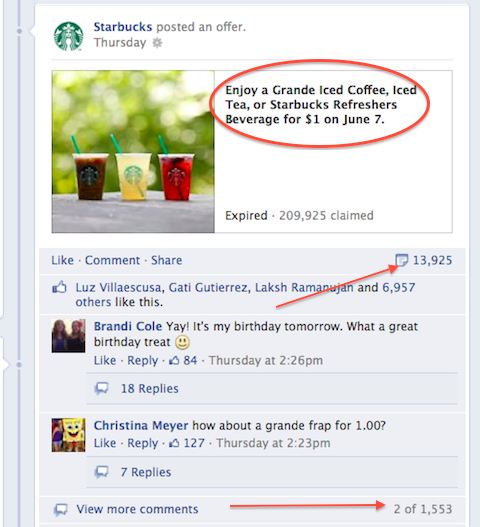 starbucks facebook tilbud