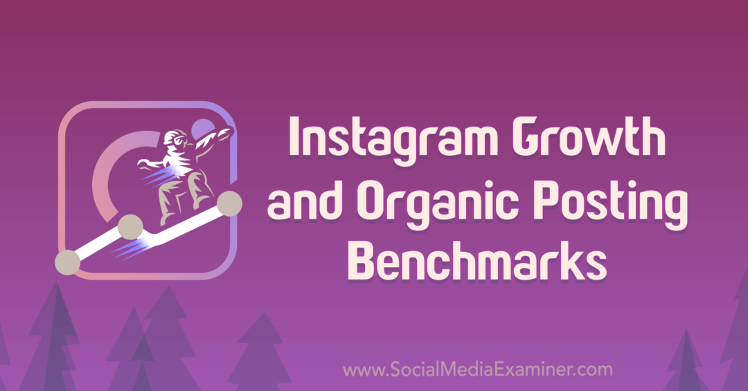 Instagram-vekst og benchmarks for organiske innlegg av Michael Stelzner. 