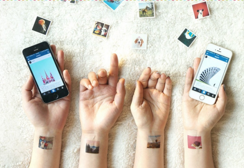 "Gjør Instagrams til midlertidige tatoveringer." 
