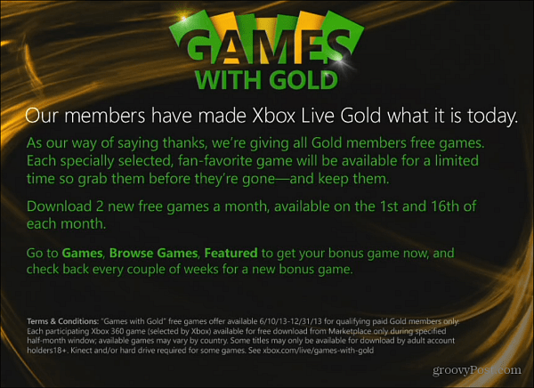 Xbox Live-spill med gulloversikt