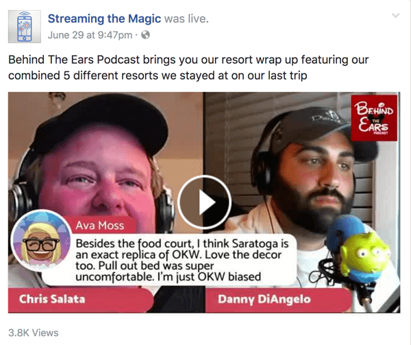 Medvertene til Behind the Ears deler et vell av kunnskap om alle ting Disney på deres Facebook Live-show.