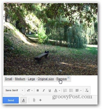 nye gmail komponere innsett bilder