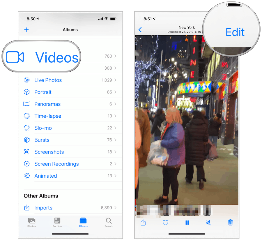Bilder-app redigerer video