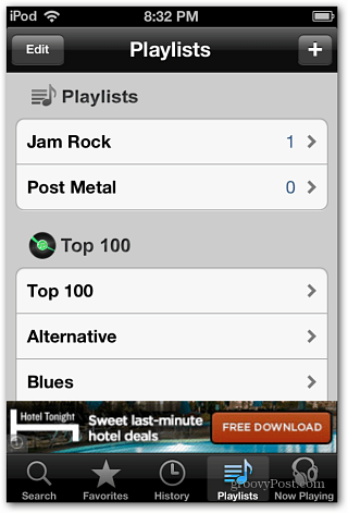 iTube iPod-spilleliste