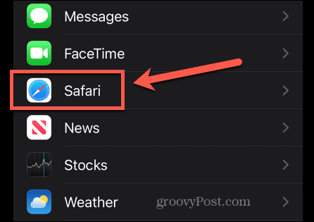 Safari-innstillinger iphone