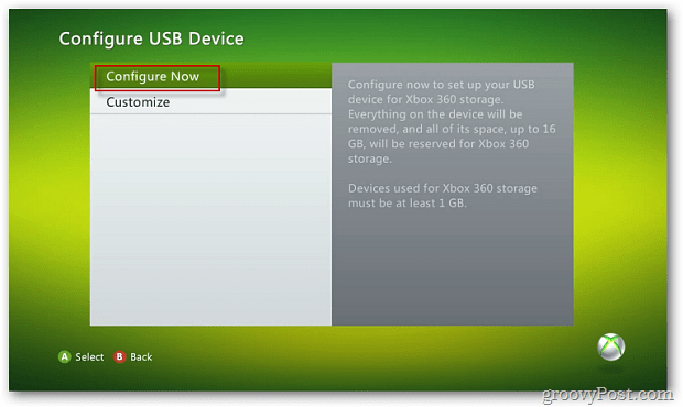 Konfigurer USB-enhet