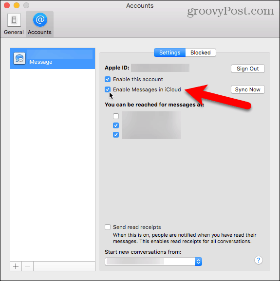 Aktiver meldinger i iCloud på Mac-en