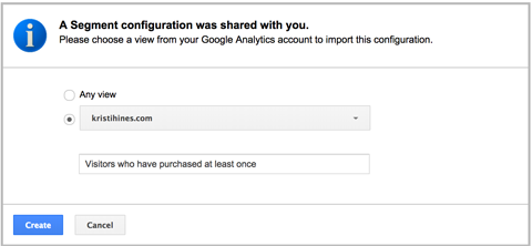 importer fra Google Analytics-løsningsgalleriet