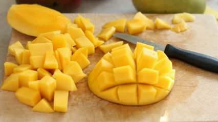 Hvordan hakke mango? Hvordan skjære mango lettest i skiver? Den enkleste mangohakketeknikken hjemme