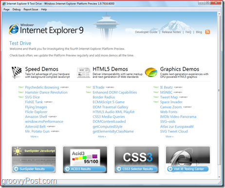 Internet Explorer 9: Last ned forhåndsvisningen