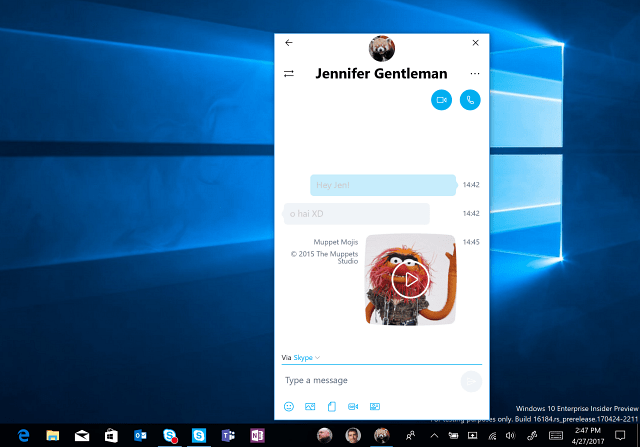 Windows 10 Preview Build 16184 Returns My People-funksjonen
