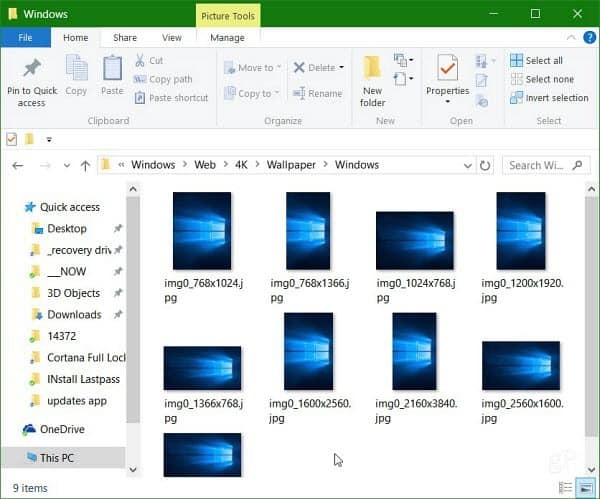 Slik finner du Windows 10 bakgrunnsbilder