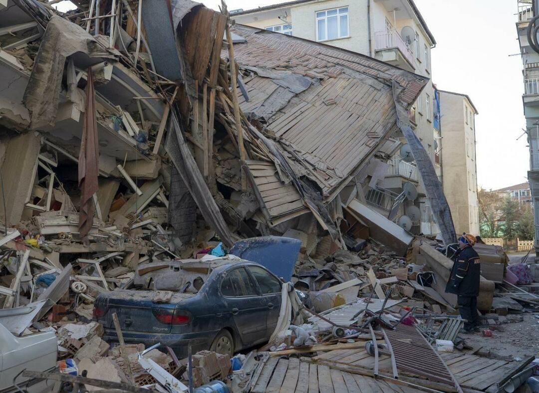 Bygning ødelagt i jordskjelv