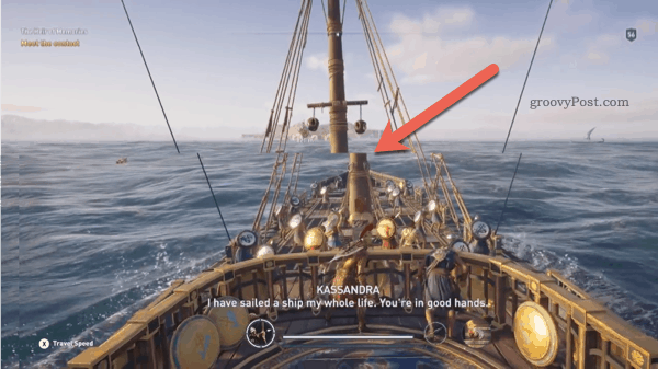 Eksempel på skjermrivning i Assassins Creed Odyssey