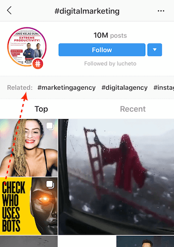 søkeresultater for Instagram-hashtag