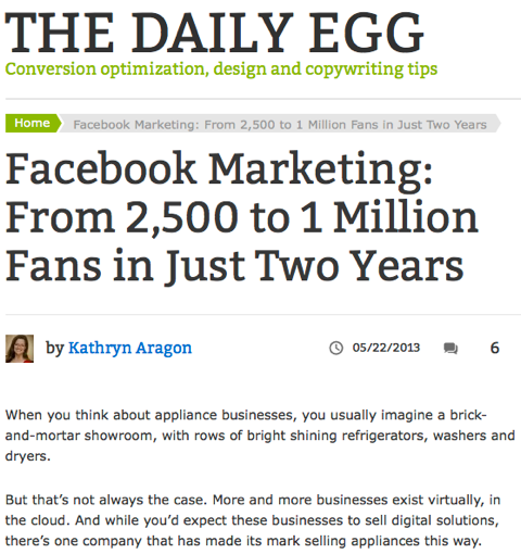 facebook markedsføring av det daglige egget
