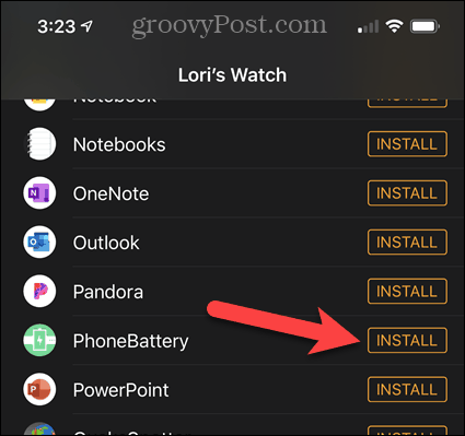 Installer PhoneBattery-appen