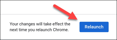 Knapp for å restarte Chrome på mobil