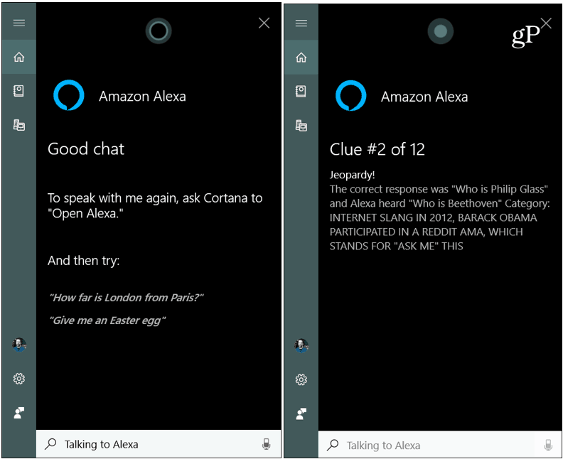 Bruke Alexa ferdigheter via Windows 10