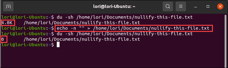 Bruke ekko-kommandoen med null-utgang i Linux