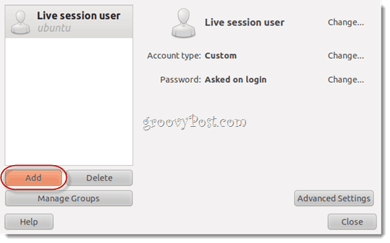 live session bruker ubuntu