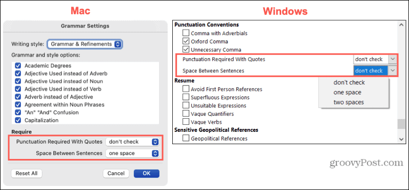 Tegnsettingsinnstillinger på Mac og Windows
