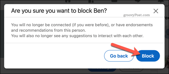 Bekrefte en blokk på LinkedIn